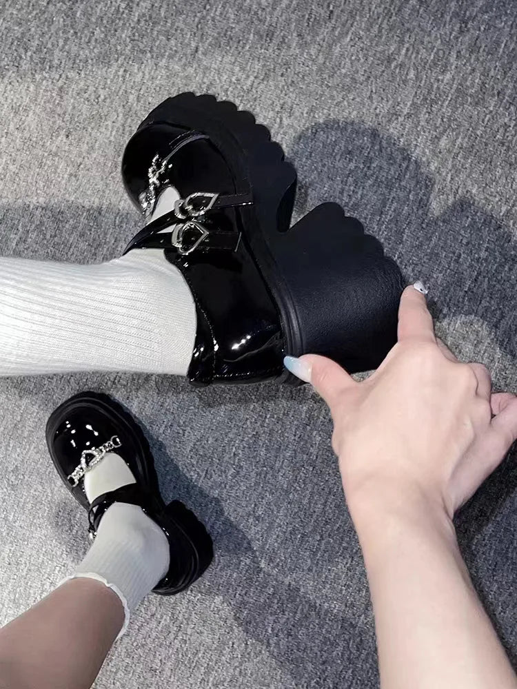 Teens Chunky High Heel Pumps