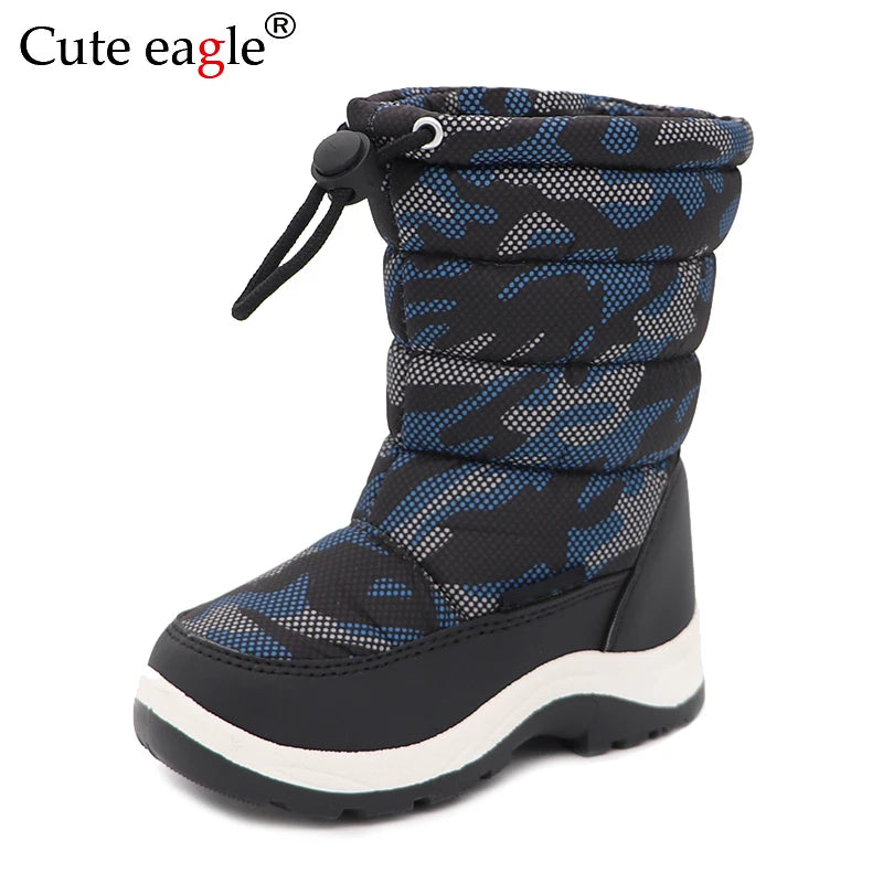 Boys Camouflage Snow Boots