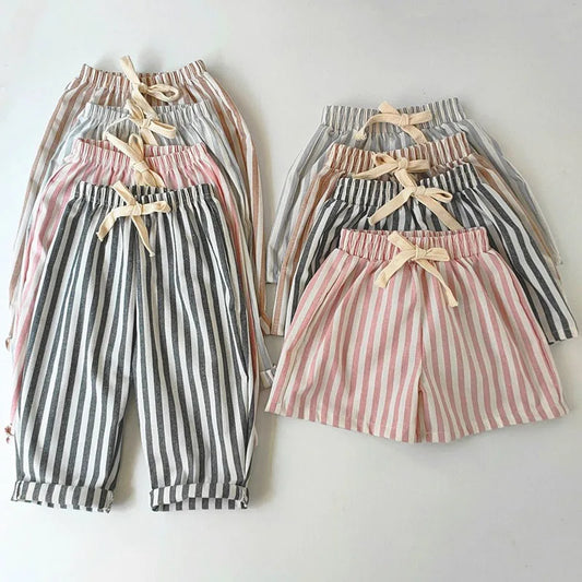 Kids Vintage Linen Stripe Pants