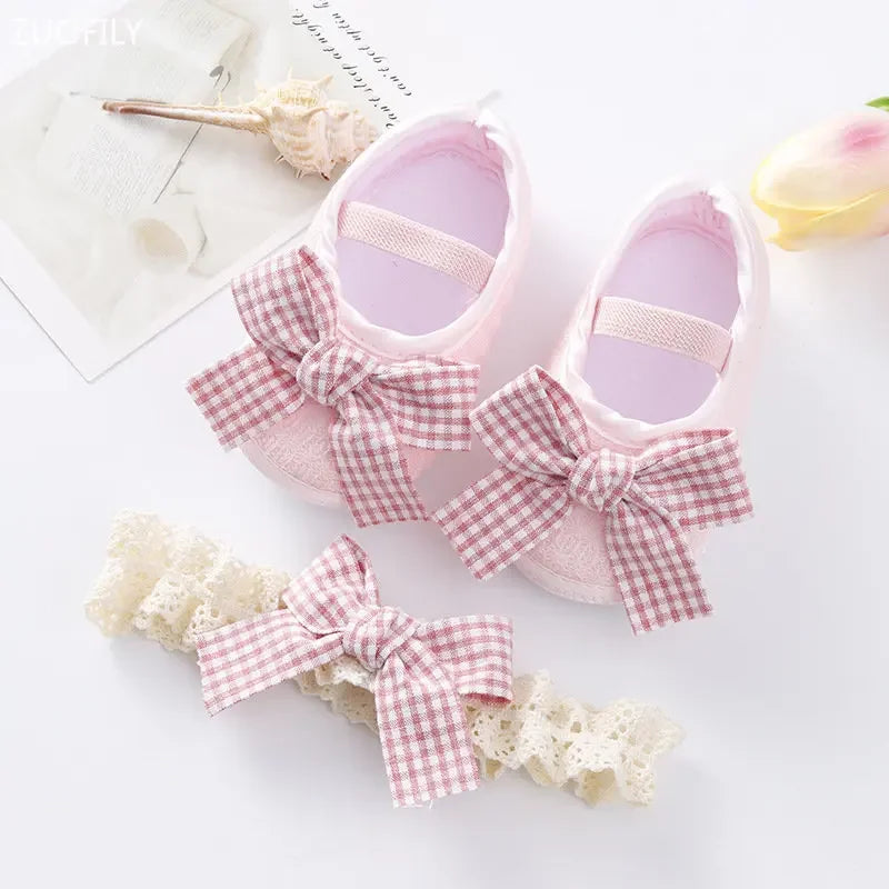 Baby Girl Pumps with Headband