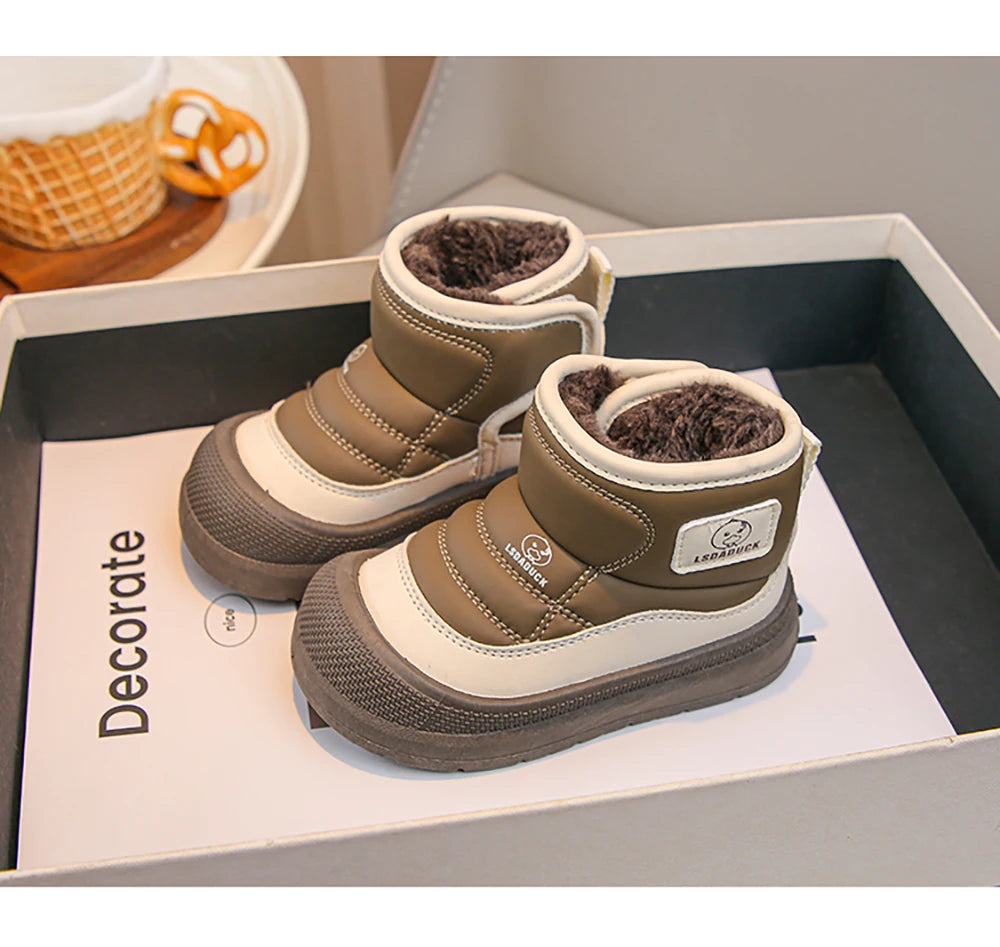 Pre School Kids Winter Plush Snow Boots