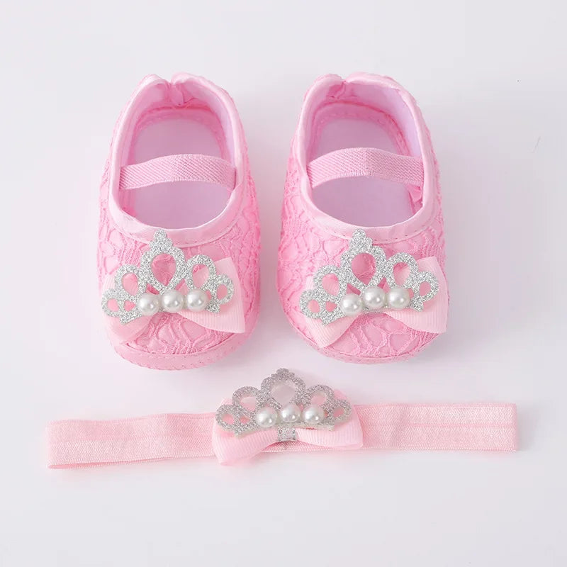 Baby Girl Pumps with Headband