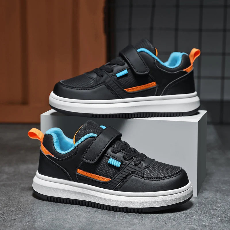 Boys Casual Pu Leather Sneakers