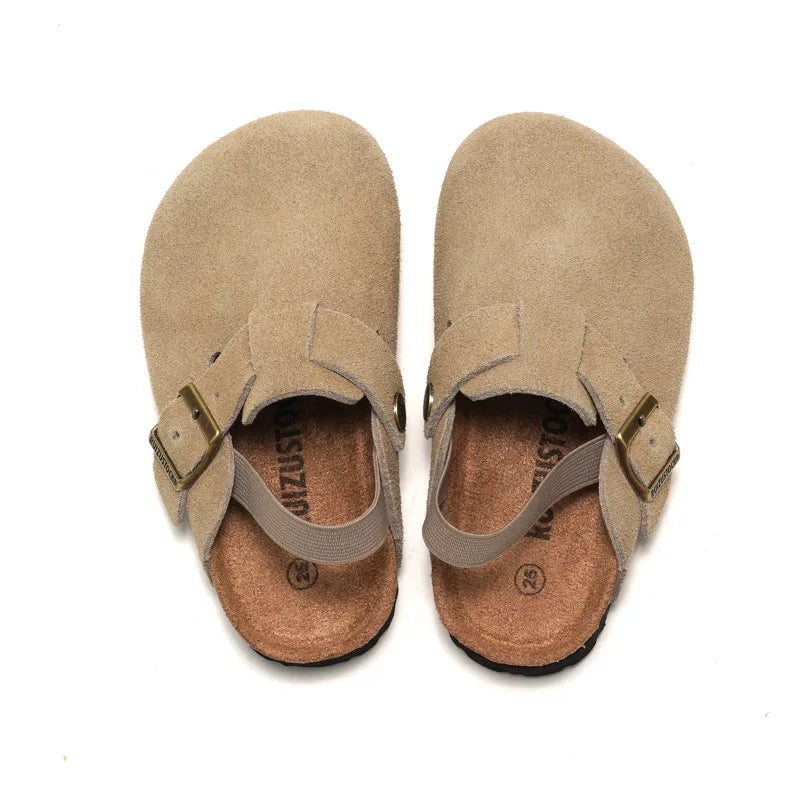 Kids Suede Clogs Slippers
