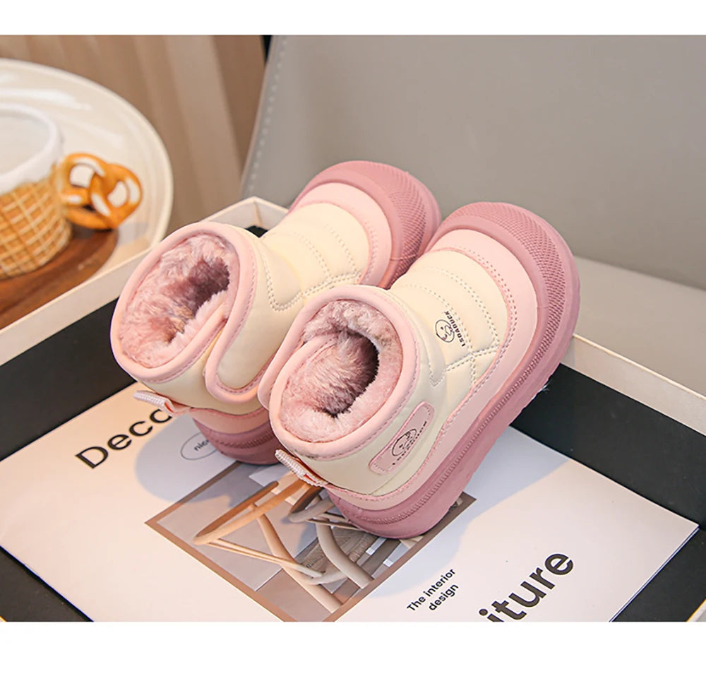 Pre School Kids Winter Plush Snow Boots