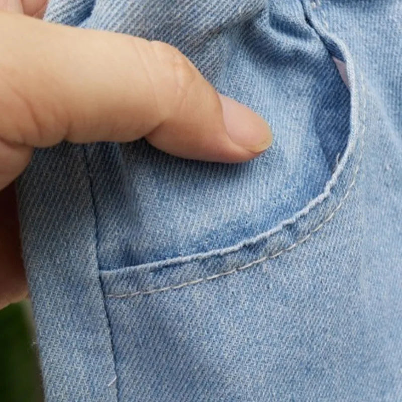 Girls Detailed Denim Shorts