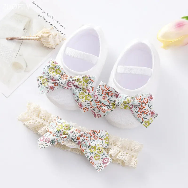 Baby Girl Pumps with Headband