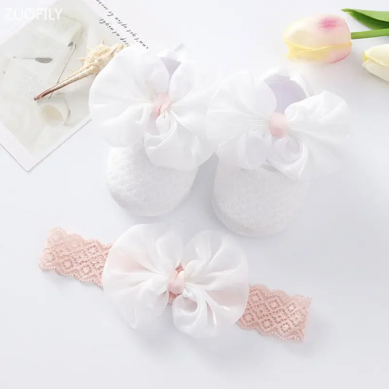 Baby Girl Pumps with Headband