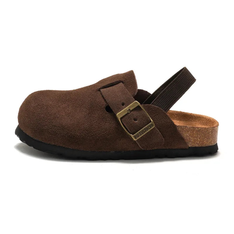 Kids Suede Clogs Slippers