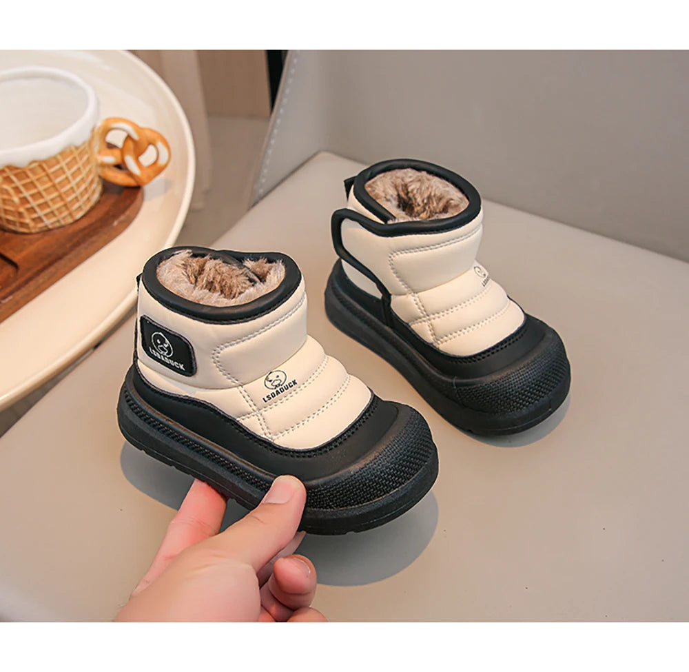 Pre School Kids Winter Plush Snow Boots