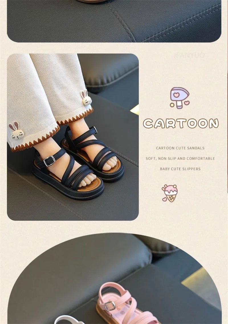 Girls Cushioned Sole Sandals