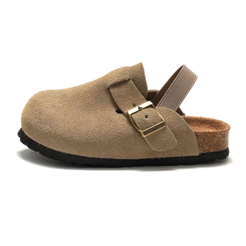 Kids Suede Clogs Slippers