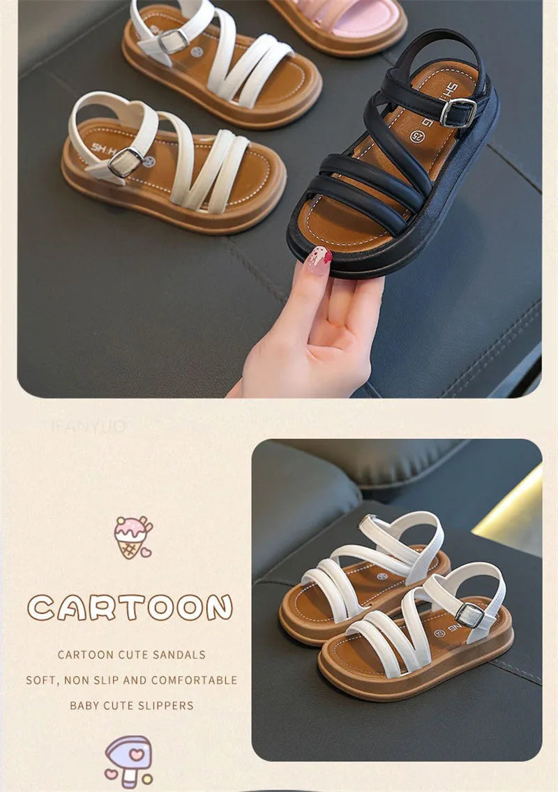Girls Cushioned Sole Sandals