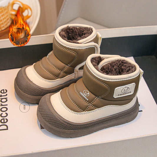 Pre School Kids Winter Plush Snow Boots