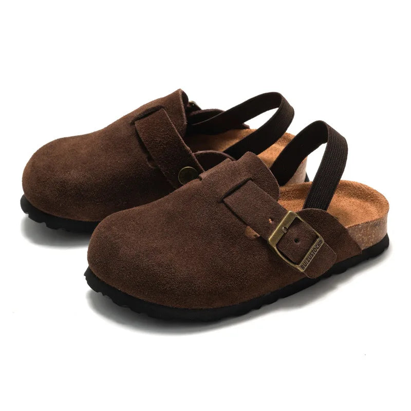 Kids Suede Clogs Slippers