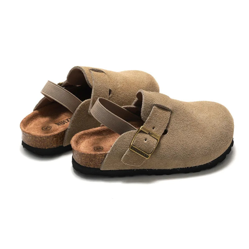 Kids Suede Clogs Slippers
