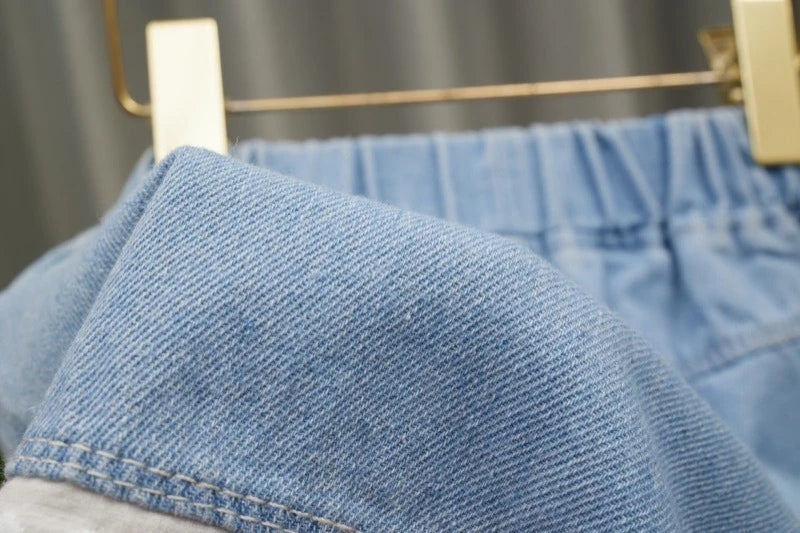 Girls Detailed Denim Shorts