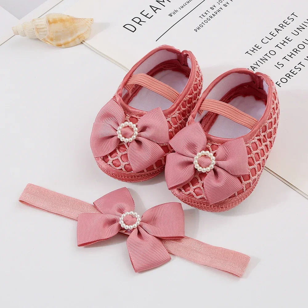 Baby Girl Pumps with Headband