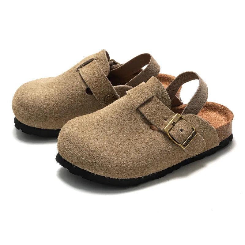 Kids Suede Clogs Slippers