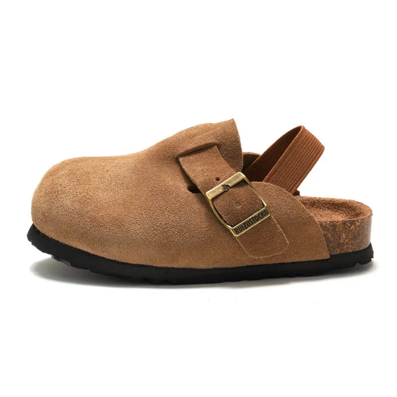 Kids Suede Clogs Slippers