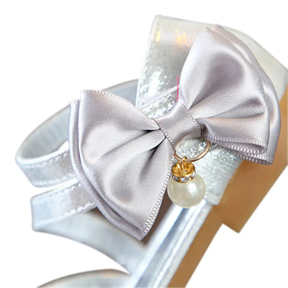 Girls Shimmery Strapped Closed Toe Sandals
